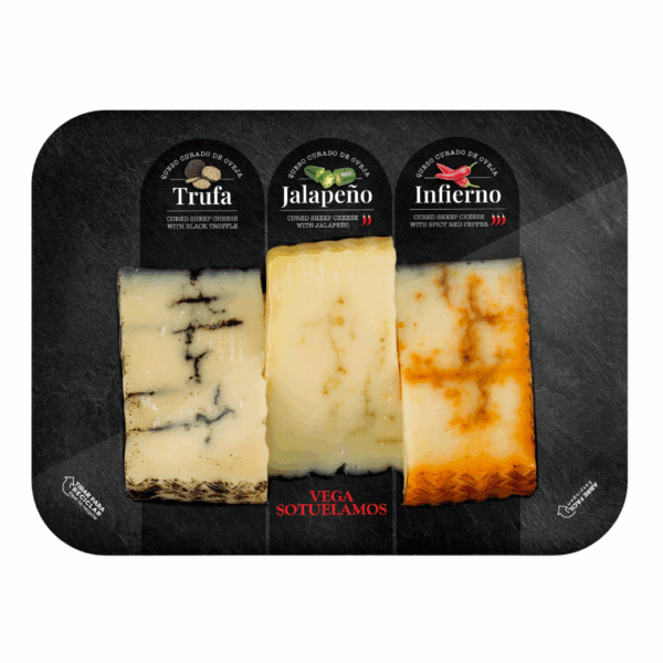 MANCHEGO TRIO (TRUFFLE, INFIERNO, JALAPENO) (300g)