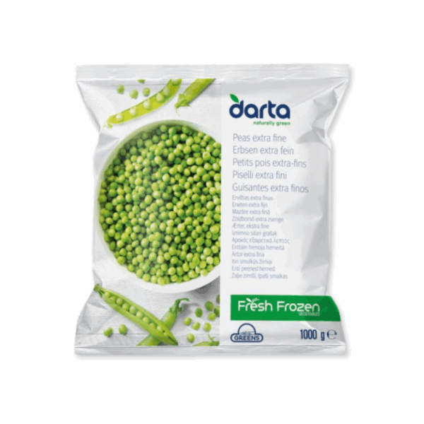 Frozen Extra Fine Peas 1kg by Darta - Premium European Frozen Vegetables | Premium Food Thailand