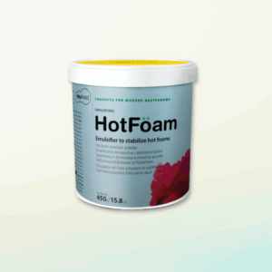 HotFöam – EMULSIFIER TO STABILIZE HOT FOAMS EMULSIFIER TO STABILIZE HOT FOAMS Hot foam stabiliser powder Thickener-emulsifier that stabilises hot whipped and siphon foams.