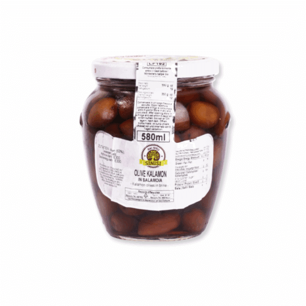 Kalamata Olives Pitted in Brine 580ml | Premium Food Thailand