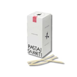 Authentic Italian Caserecce pasta from Pasta Sanniti. Bronze-die extruded, slow-dried pasta designed to hold smooth and chunky sauces beautifully.